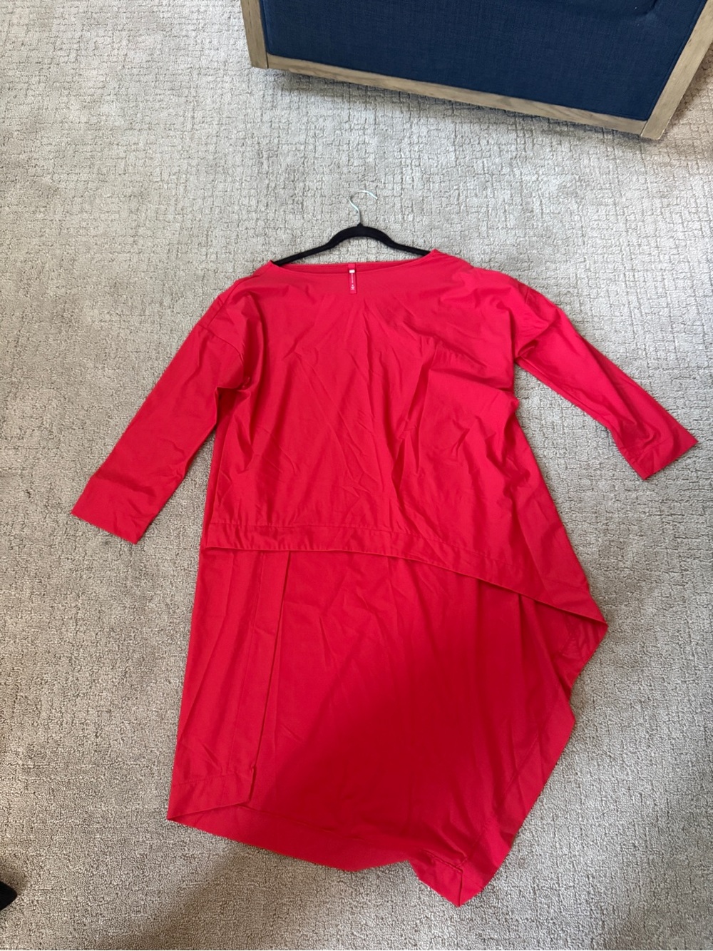 IC COLLECTION Vibrant Red Asymmetrical Tunic Dress